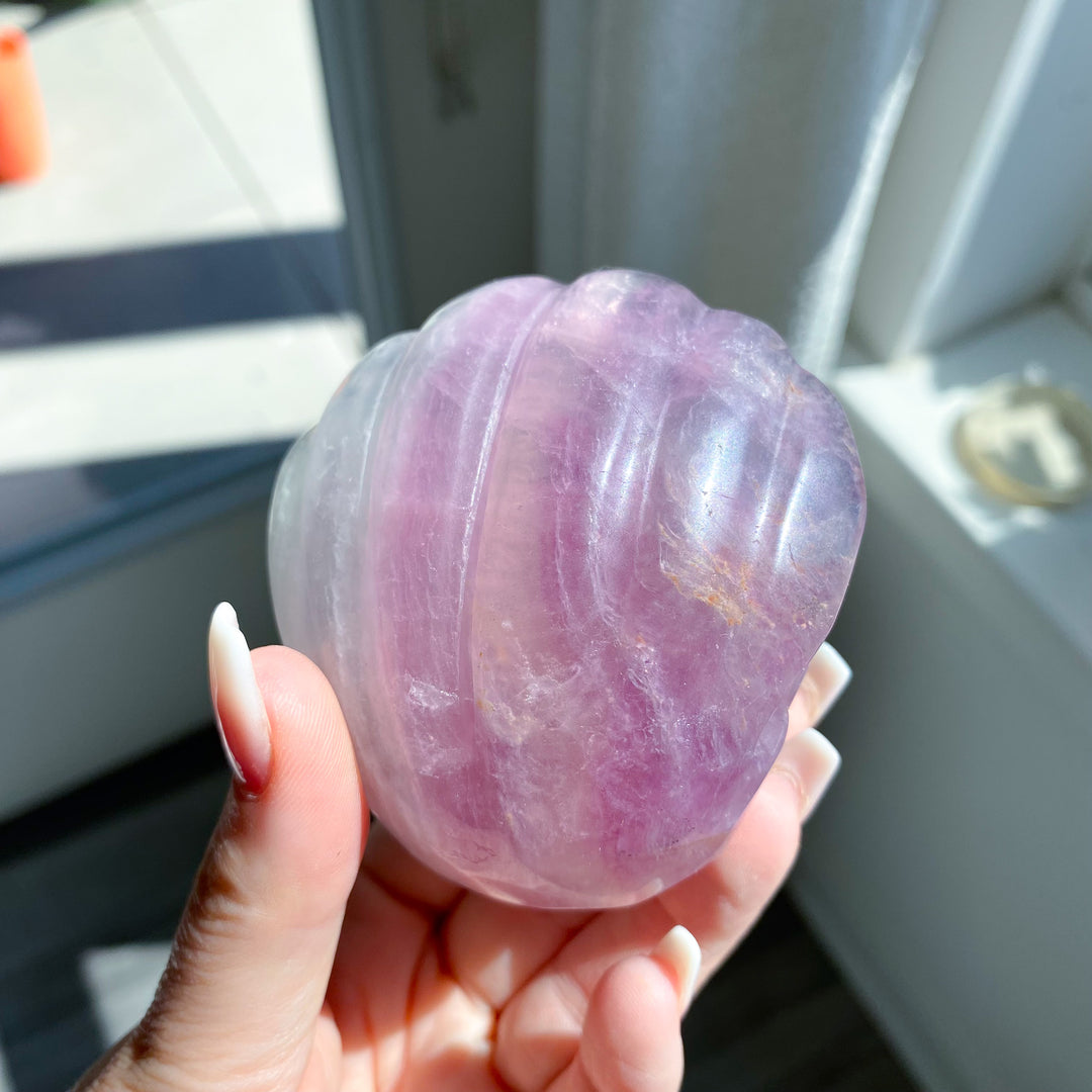 Purple Fluorite Clam Shell 