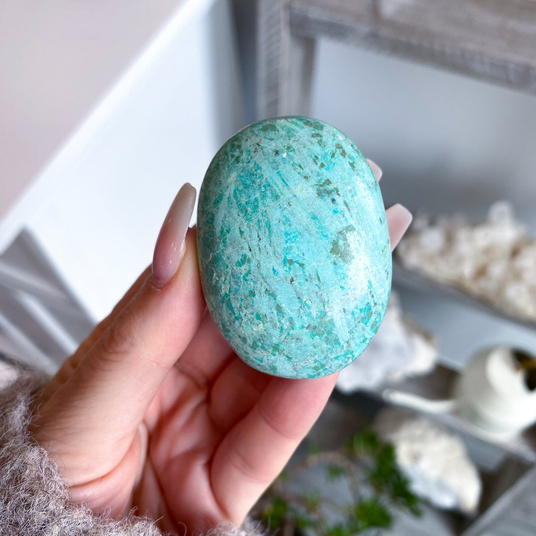 Unique Turquoise Palm Stone #7