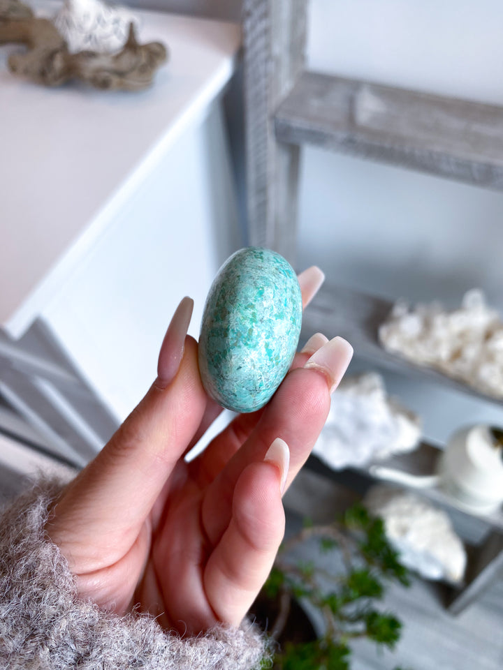 Unique Turquoise Palm Stone #7