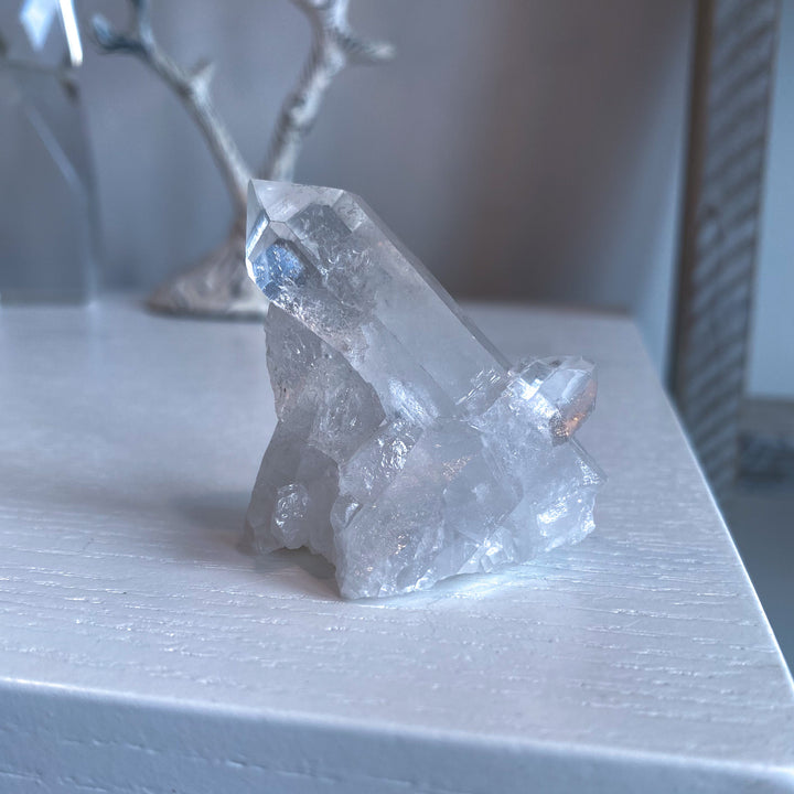Standing Clear Quartz Cluster: Amplify Intentions