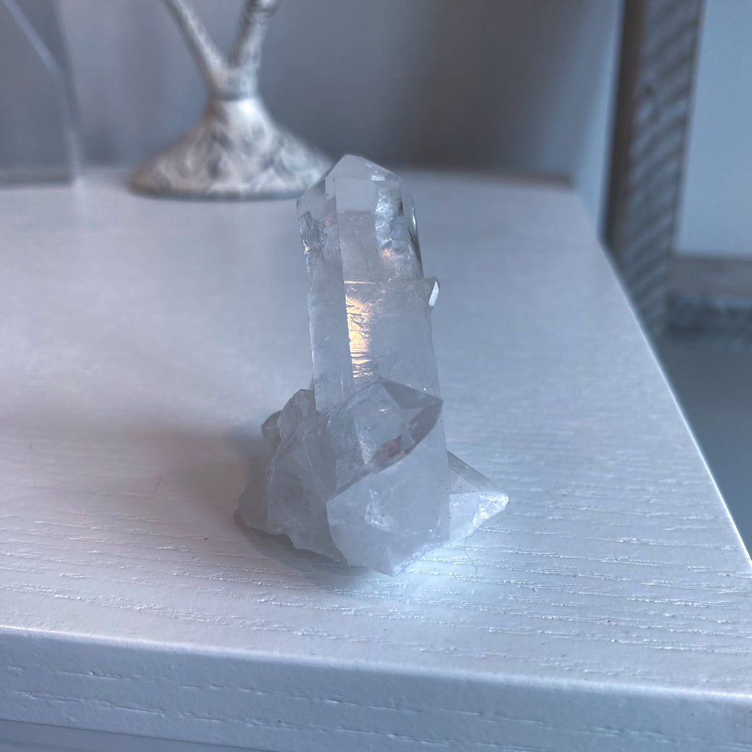 Standing Clear Quartz Cluster: Amplify Intentions