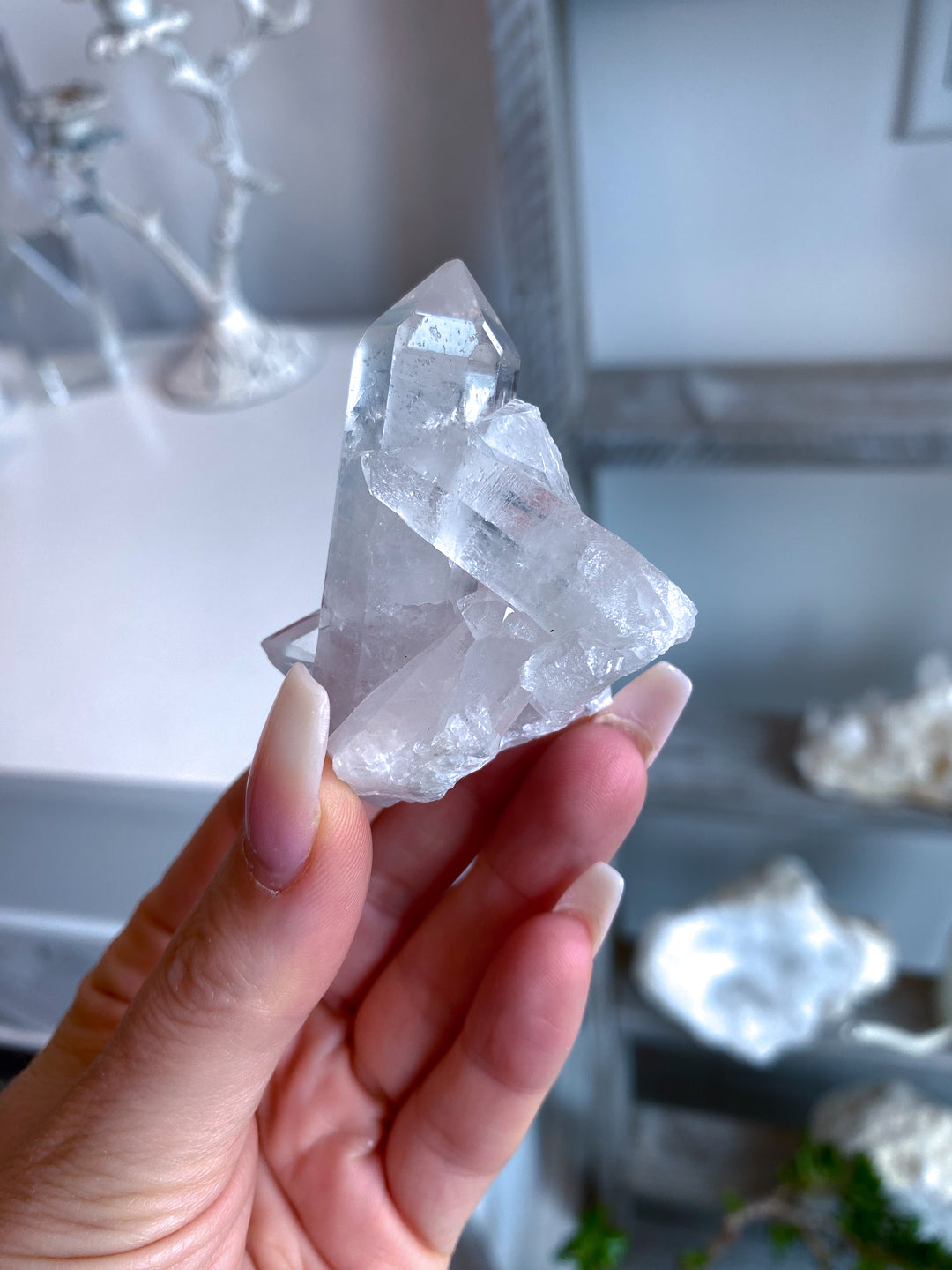 Standing Clear Quartz Cluster: Amplify Intentions