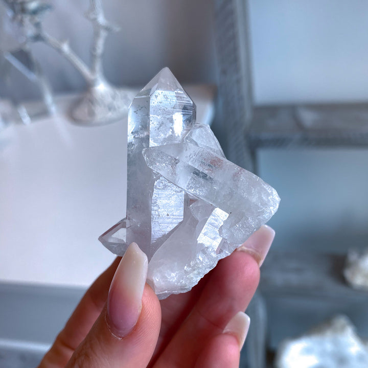 Standing Clear Quartz Cluster: Amplify Intentions