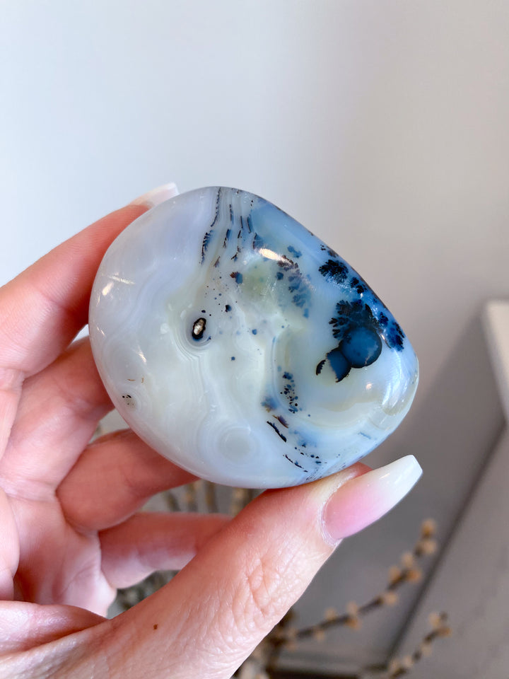 Dendritic Agate Palm Stone - Get Exact Item