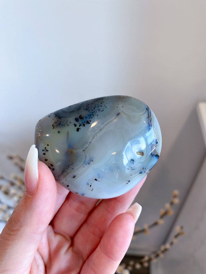 Dendritic Agate Palm Stone - Get Exact Item