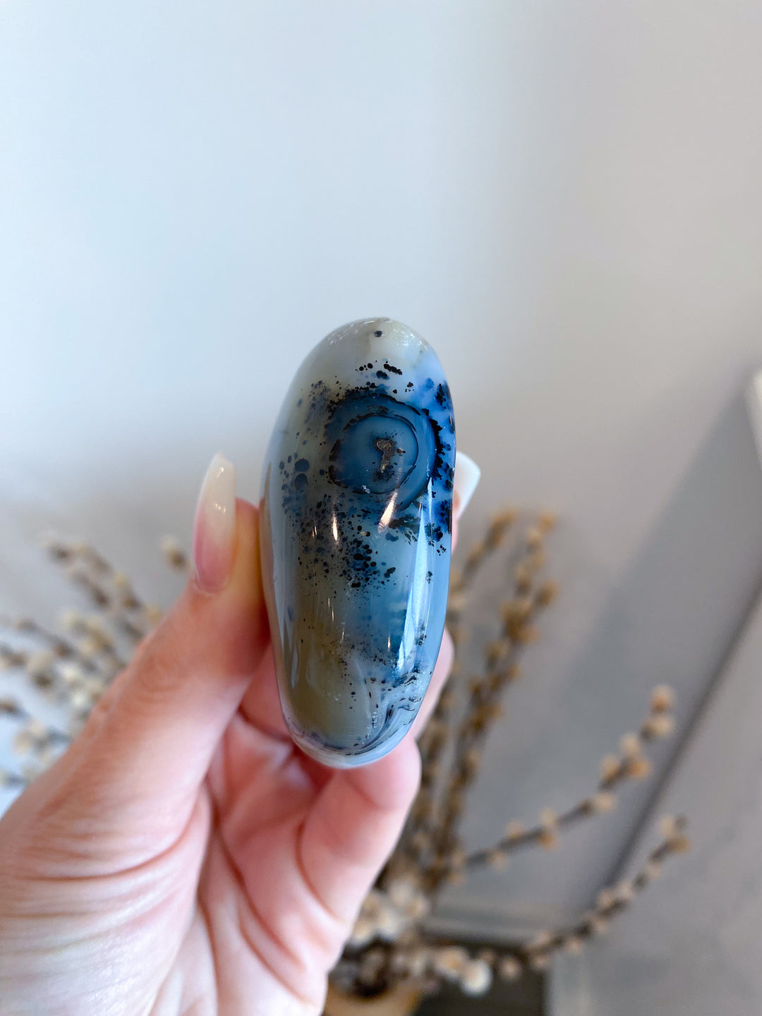 Dendritic Agate Palm Stone - Get Exact Item