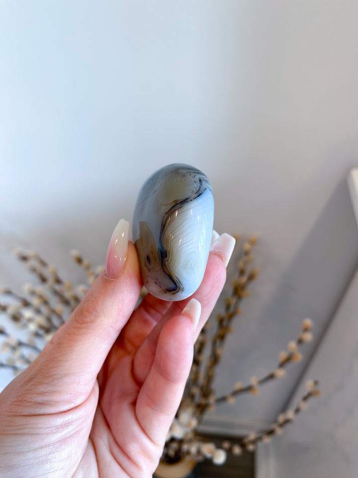 Dendritic Agate Palm Stone - Get Exact Item