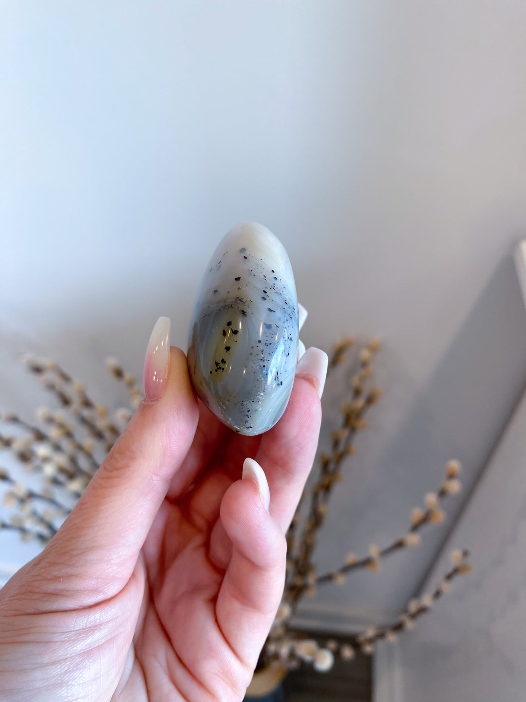 Dendritic Agate Palm Stone - Get Exact Item
