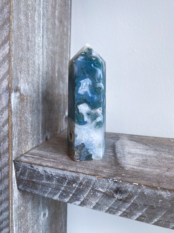 Beautiful Moss Agate Tower #6