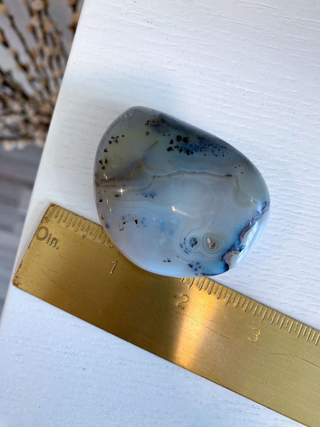 Dendritic Agate Palm Stone - Get Exact Item