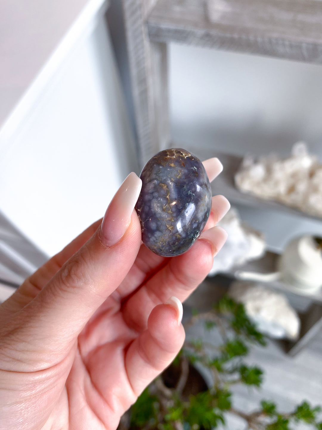 Grape Agate Tumbled Stone #1