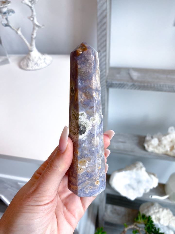 5" Purple Chalcedony Tower #1