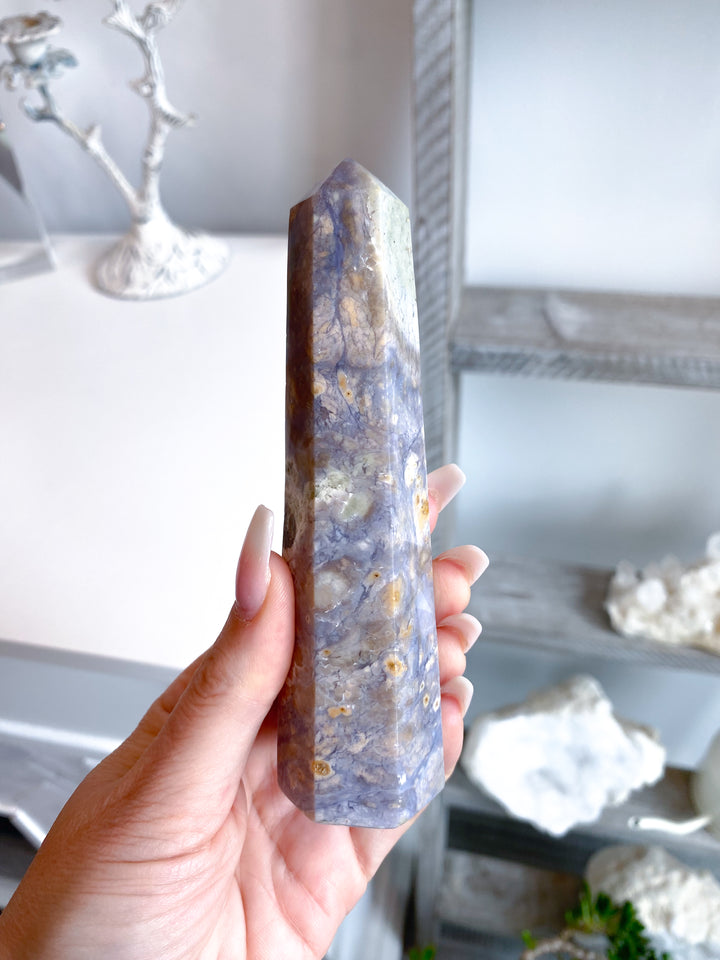 5" Purple Chalcedony Tower #1