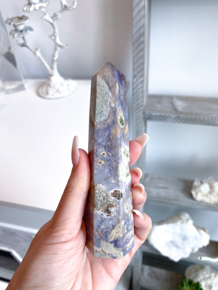 5" Purple Chalcedony Tower #1