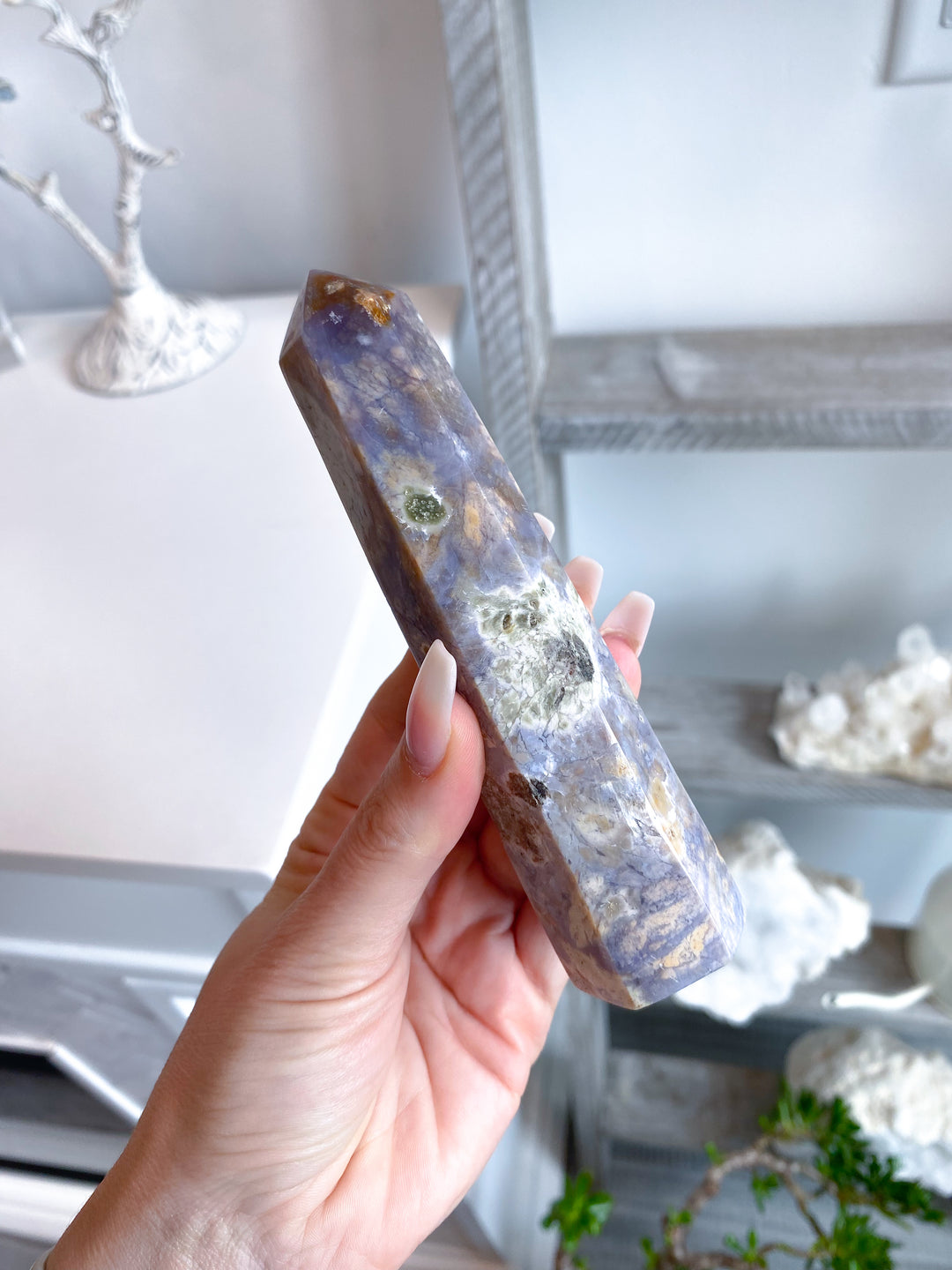 5" Purple Chalcedony Tower #1