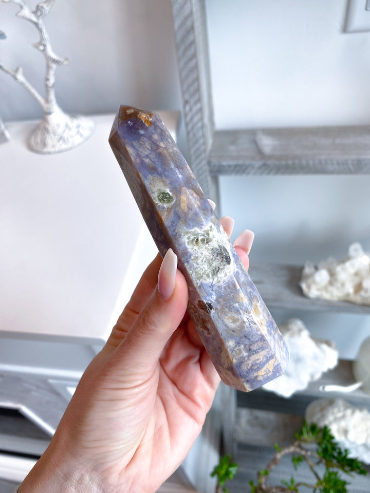 5" Purple Chalcedony Tower #1