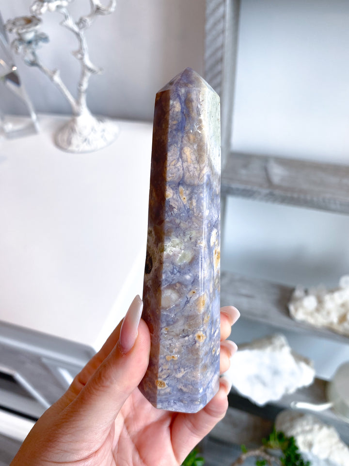 5" Purple Chalcedony Tower #1