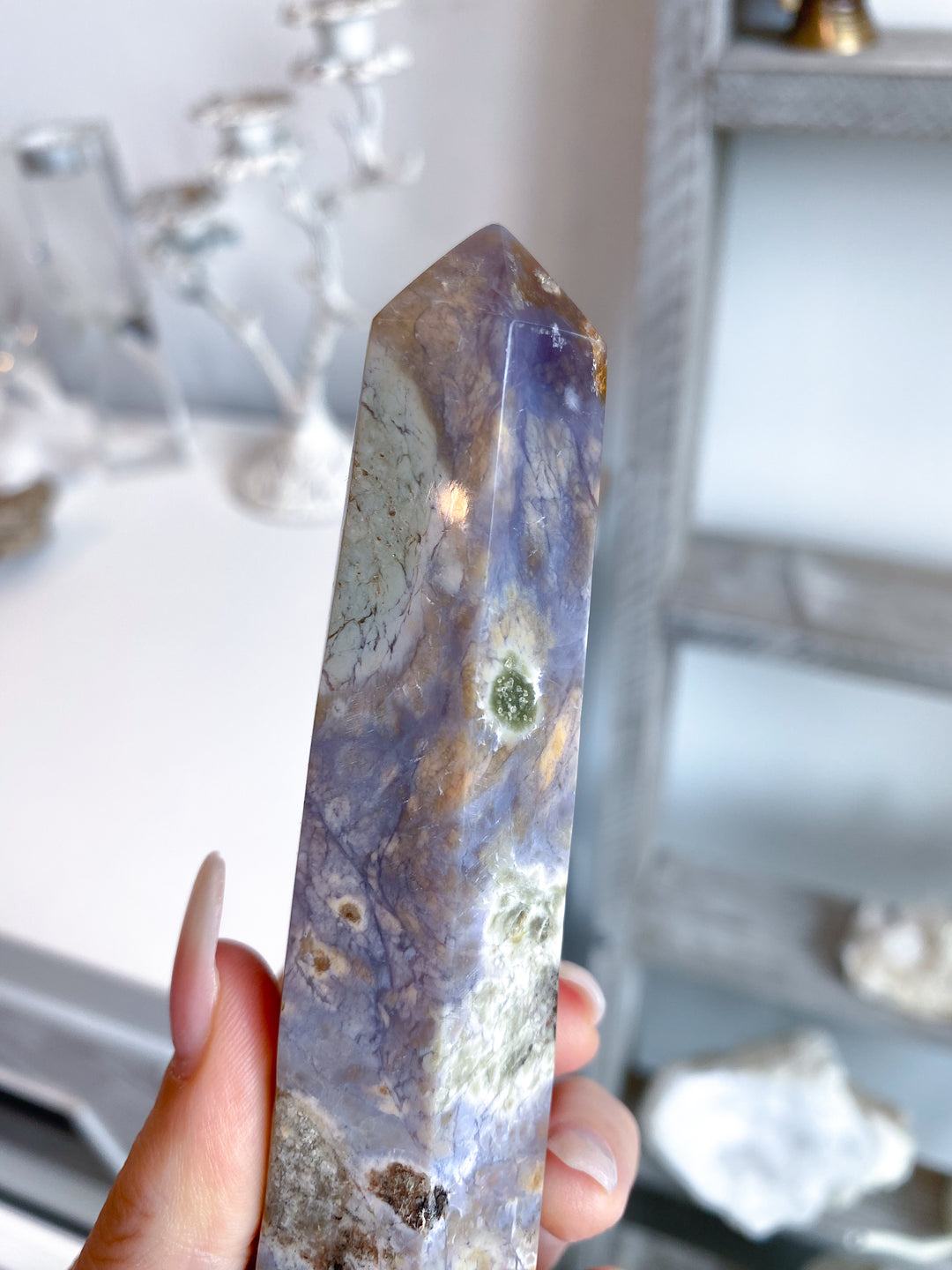 5" Purple Chalcedony Tower #1