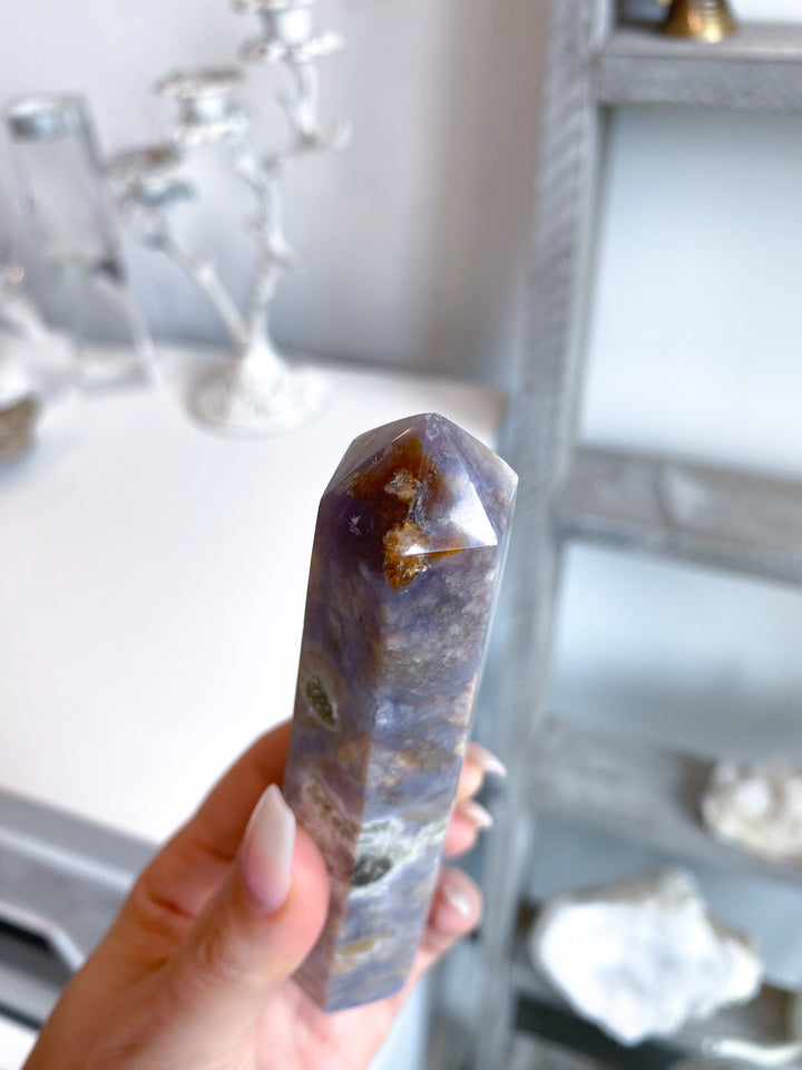 5" Purple Chalcedony Tower #1