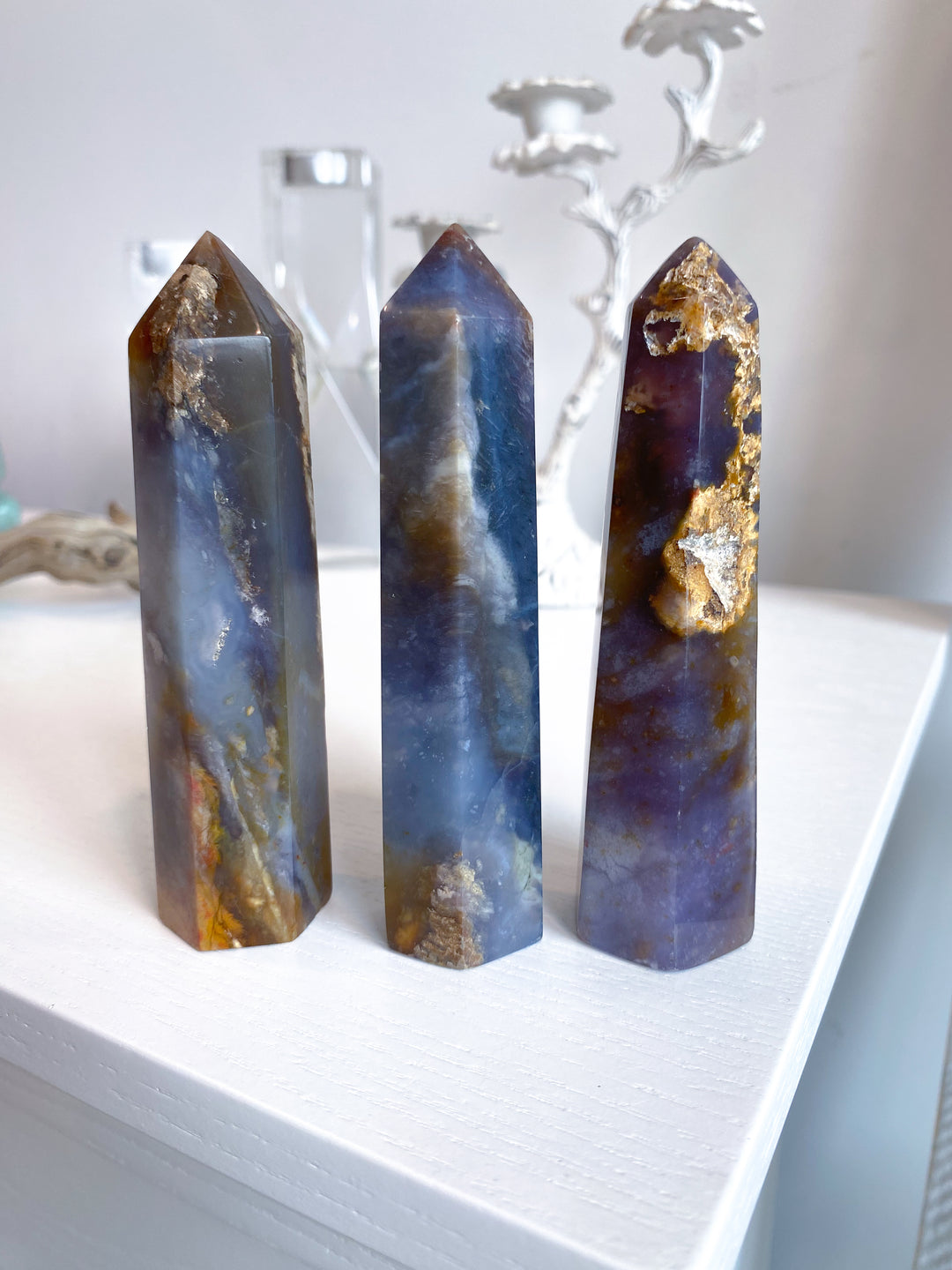 Purple Chalcedony Tower 4.5"