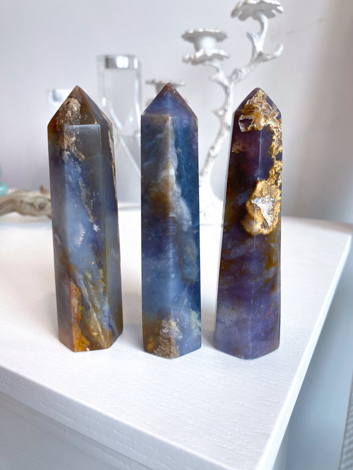 Purple Chalcedony Tower 4.5"