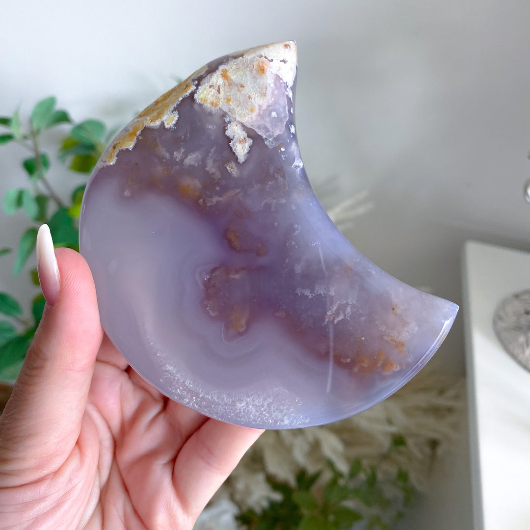 Soothing Grey Agate Moon 