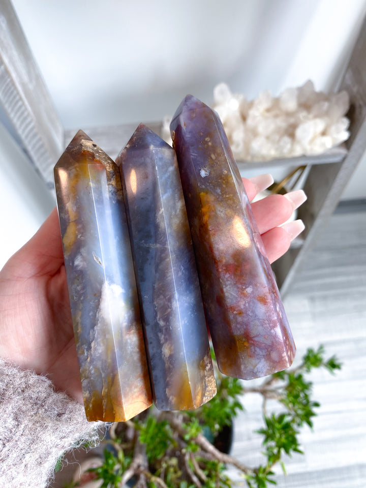 Purple Chalcedony Tower 4.5"