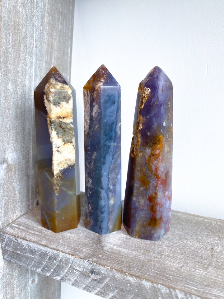 Purple Chalcedony Tower 4.5"