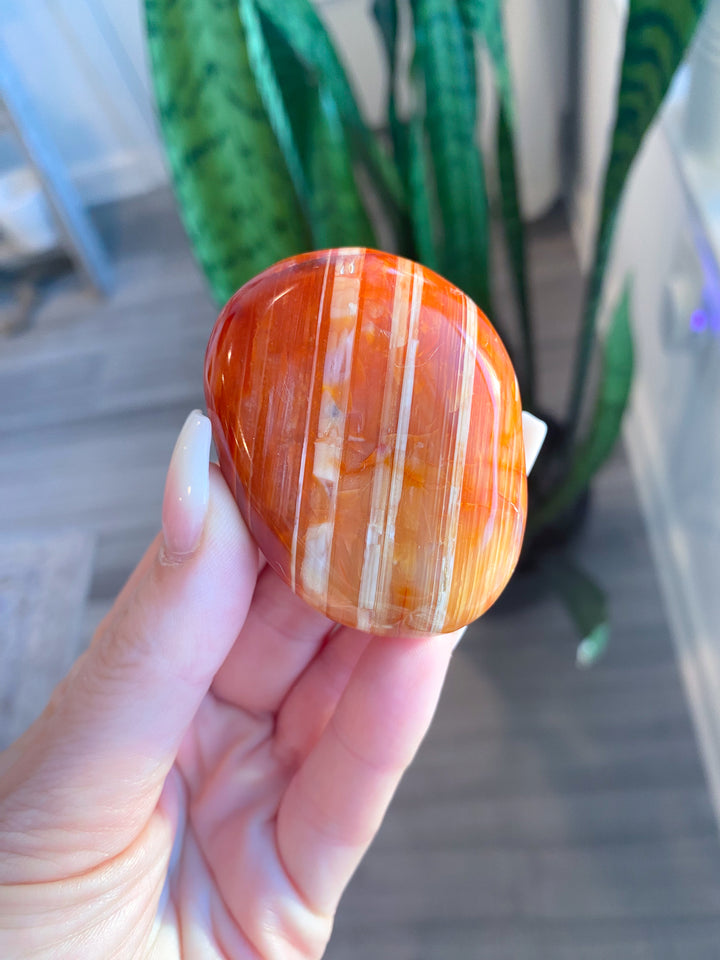 Imperfect Carnelian Palm Stone #1