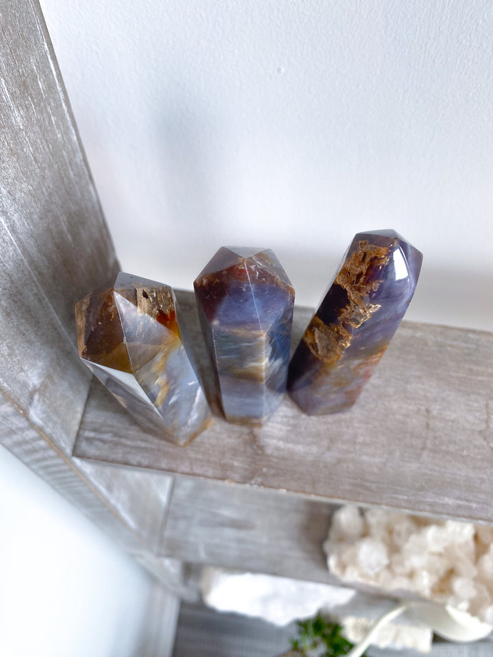 Purple Chalcedony Tower 4.5"