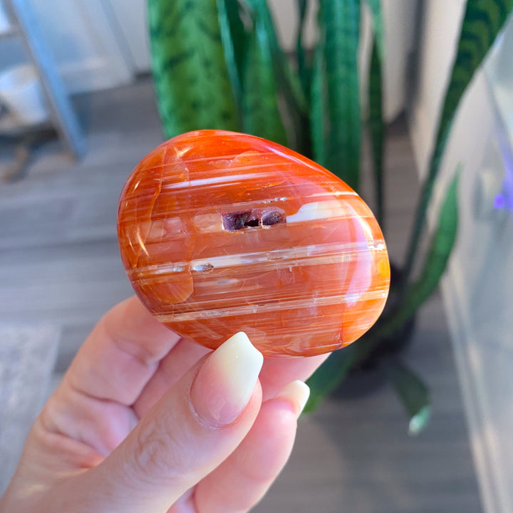 Imperfect Carnelian Palm Stone #1