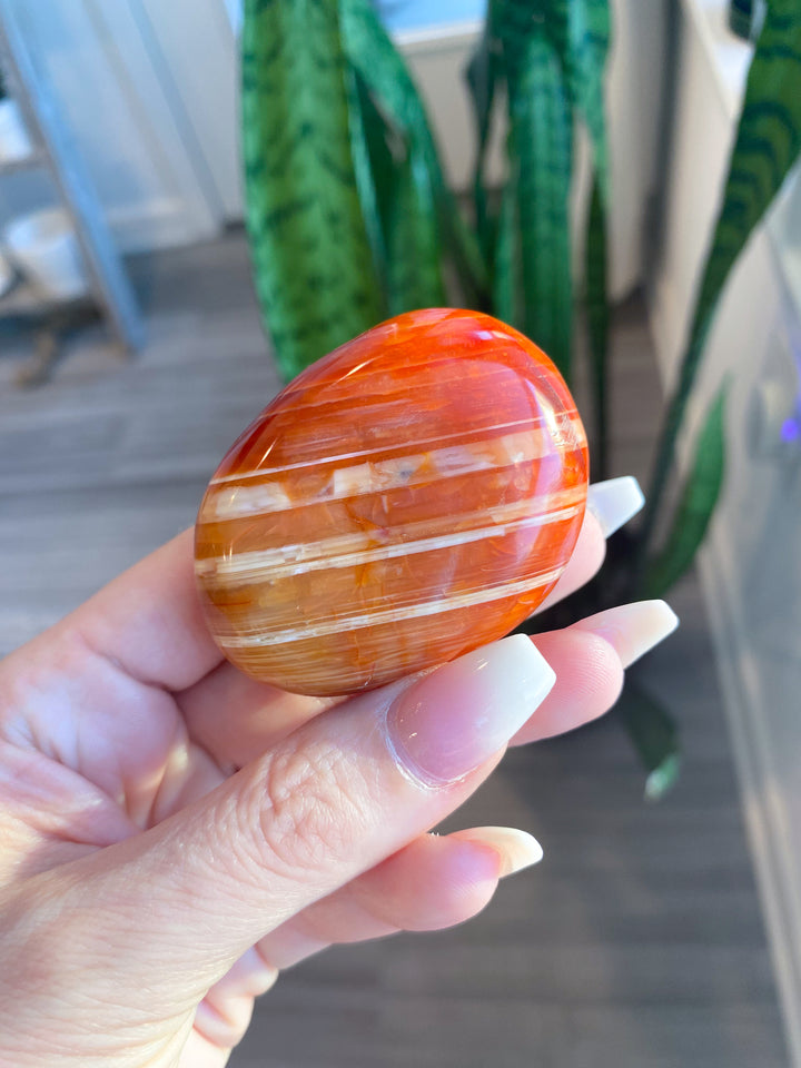 Imperfect Carnelian Palm Stone #1