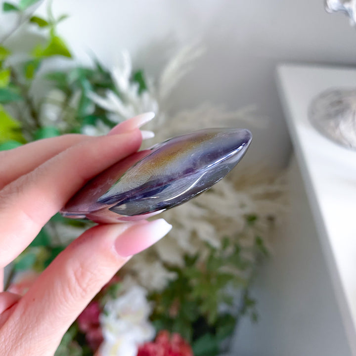 Cosmic Aura Amethyst Palm Stone 