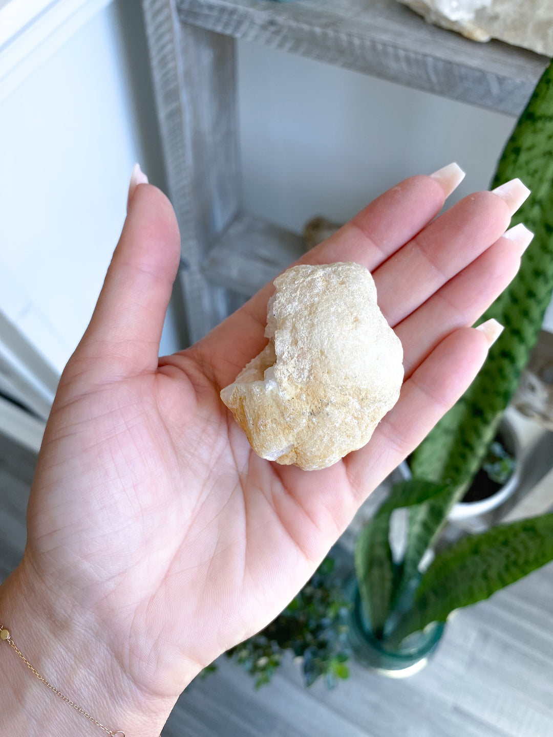 Small White Calcite Geode 