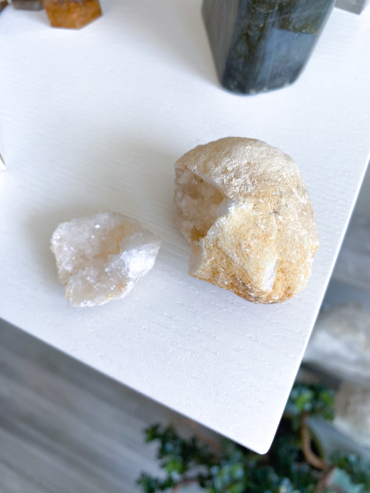 Small White Calcite Geode 