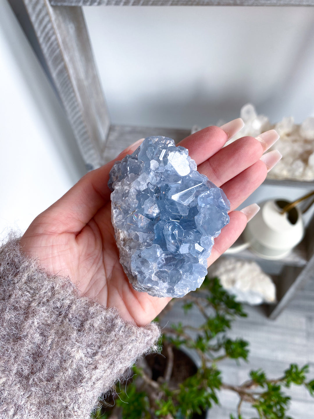 Gemmy Double-sided Celestite Cluster #6