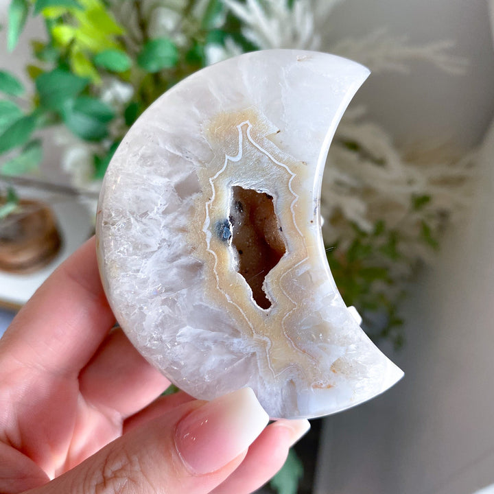 Peach Agate Moon 