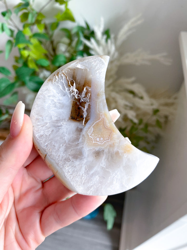 Peach Agate Moon 