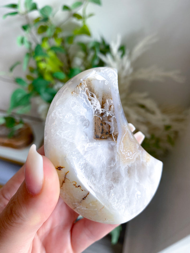 Peach Agate Moon 