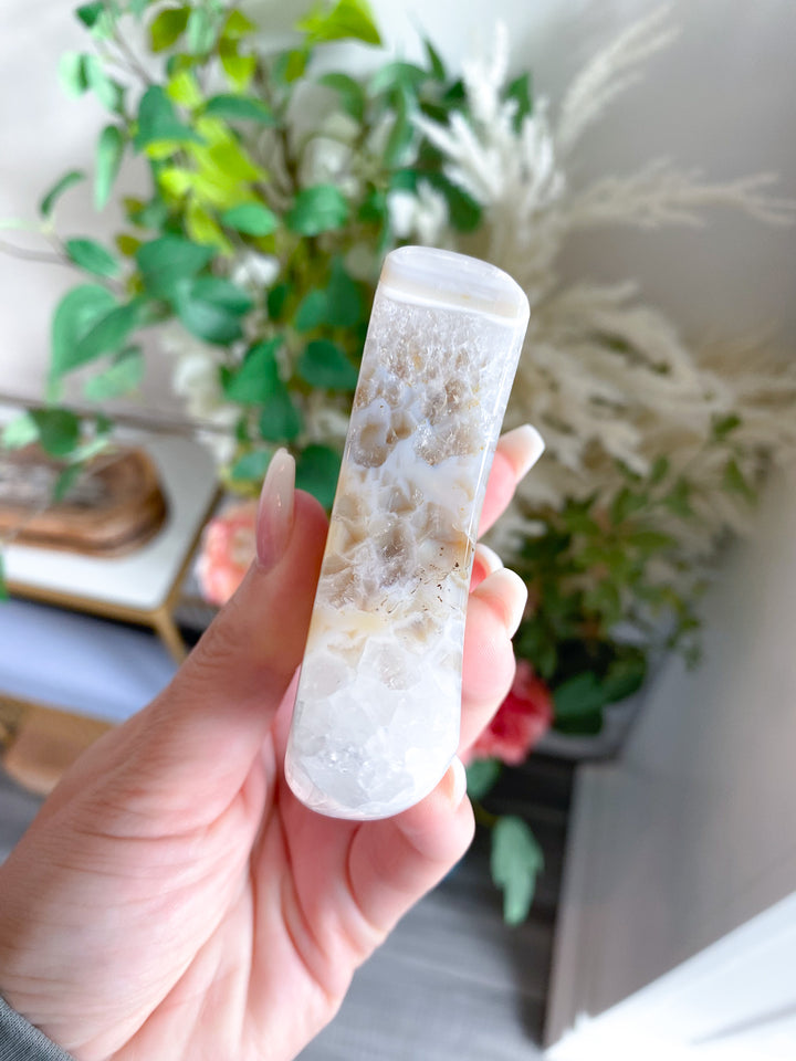 Peach Agate Moon 