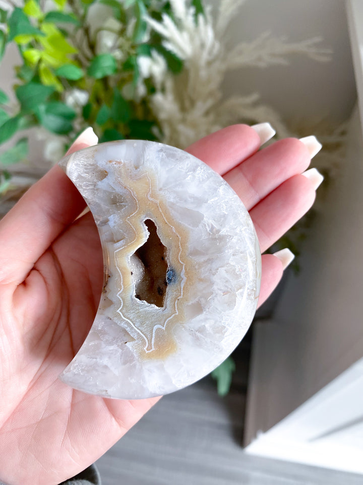 Peach Agate Moon 