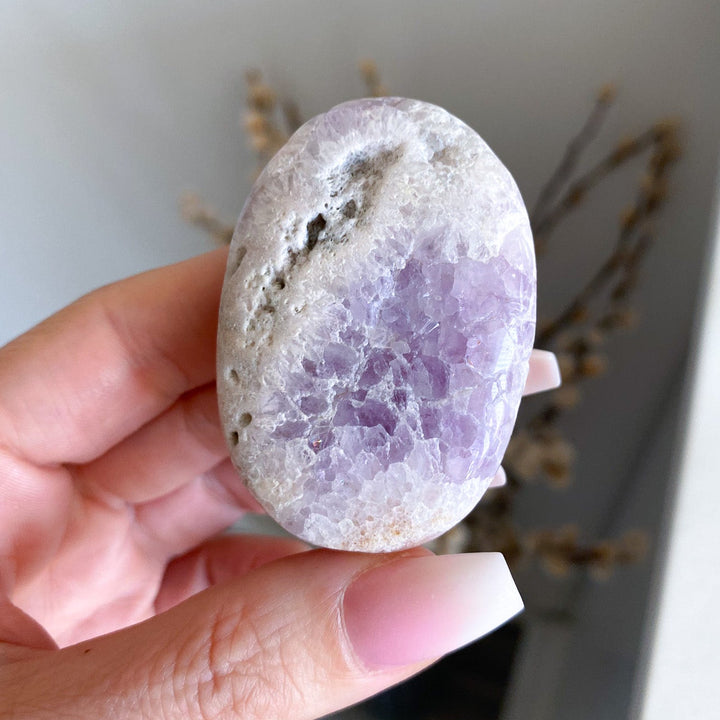 "Coral Reef" Purple &amp; Pink Amethyst Palm Stone 