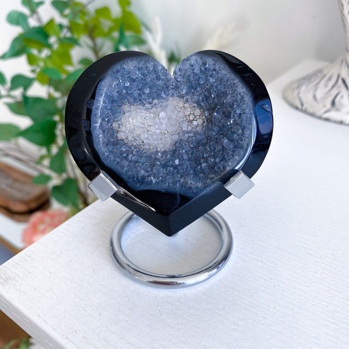 Black Agate Heart 