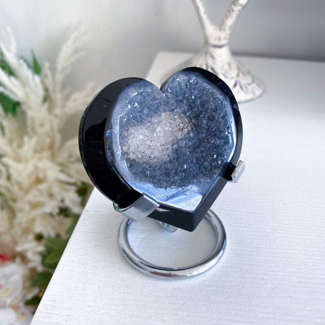 Black Agate Heart 