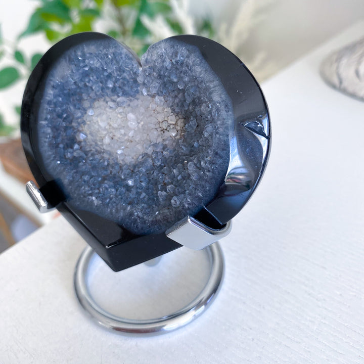 Black Agate Heart 