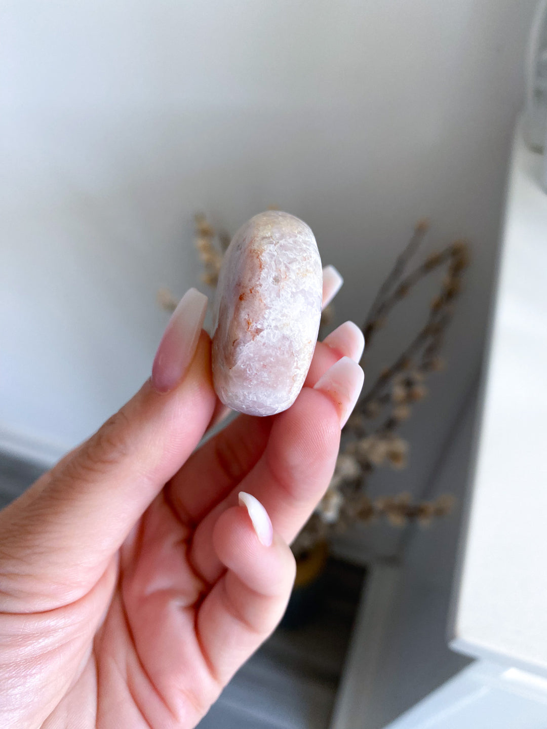 "Coral Reef" Purple &amp; Pink Amethyst Palm Stone 