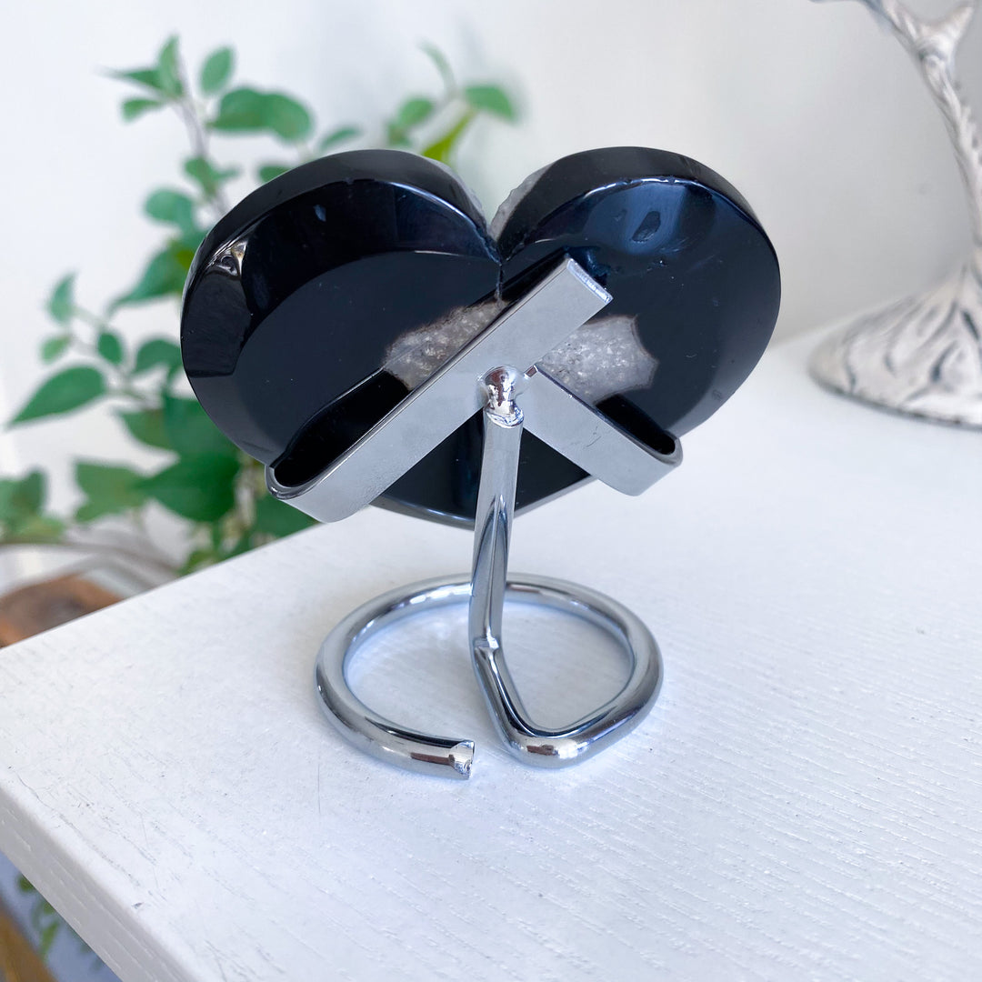 Black Agate Heart 