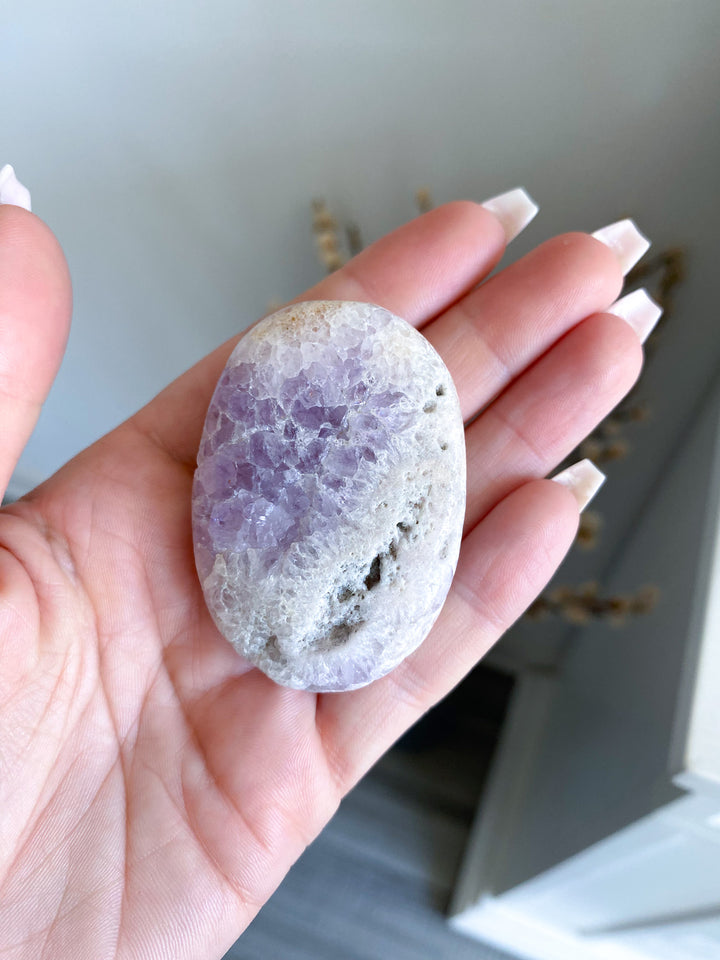 "Coral Reef" Purple &amp; Pink Amethyst Palm Stone 