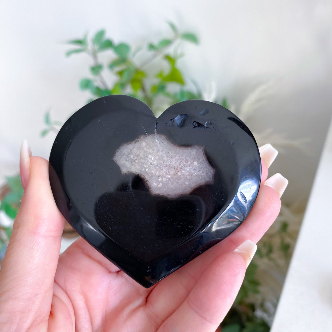 Black Agate Heart 