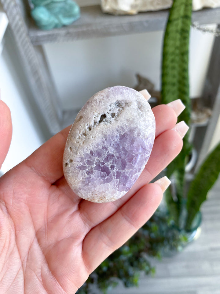 "Coral Reef" Purple &amp; Pink Amethyst Palm Stone 